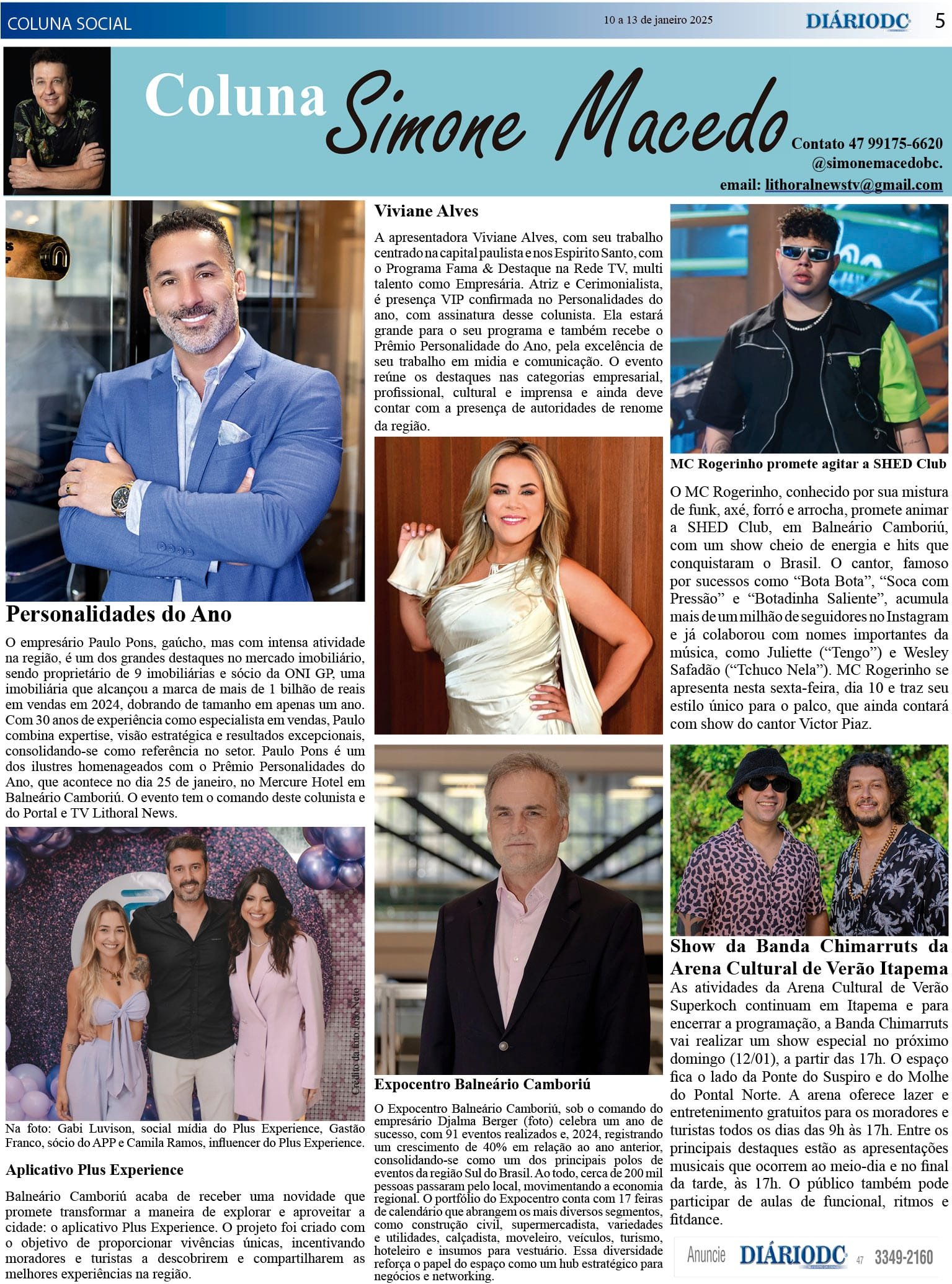 Coluna Social Simone Macedo - Jornal Diário DC - 10 janeiro25