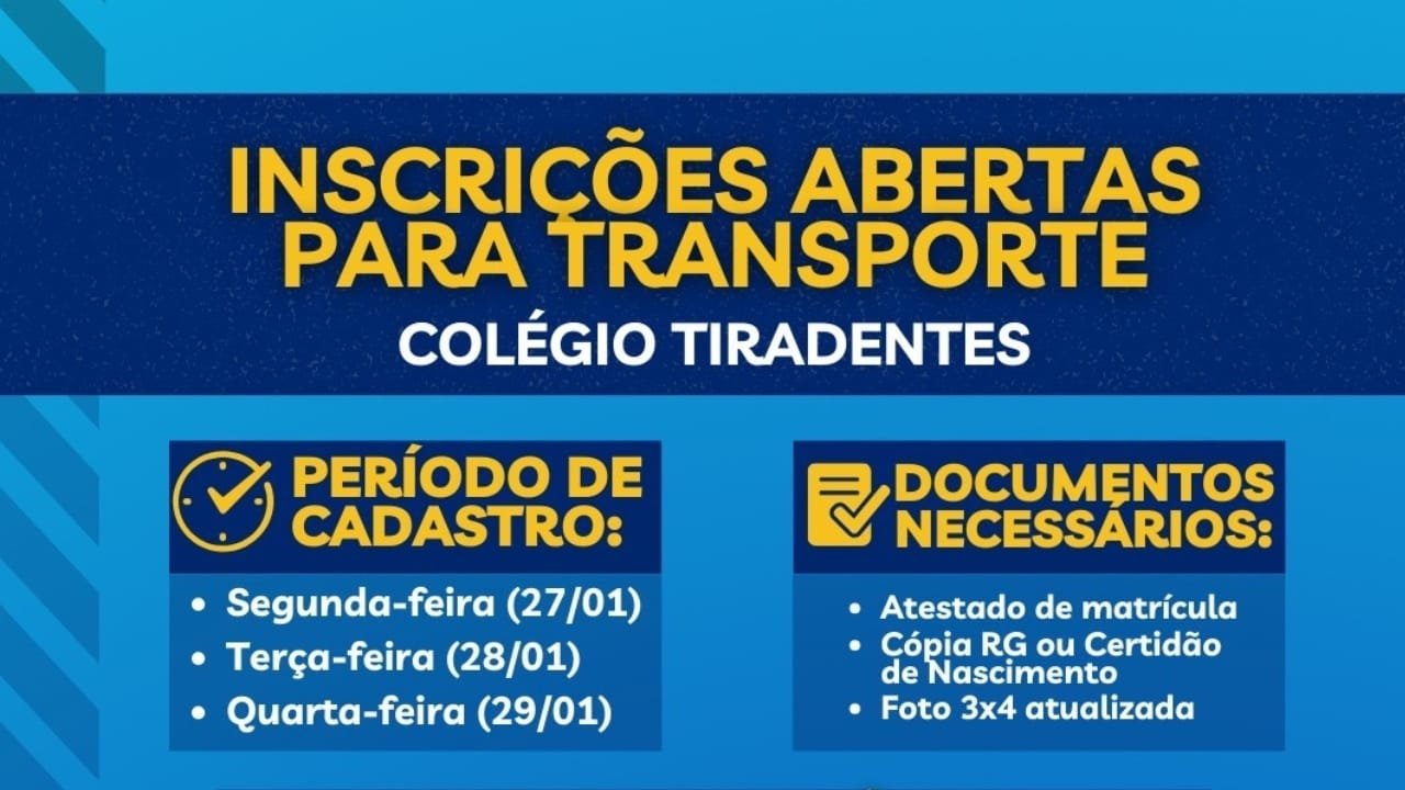 Transporte escolar,Inscrições,Escola Estadual Básica,Porto Belo,Educação.