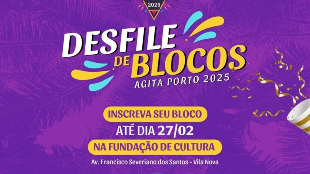 Governo de Porto Belo,Fundação Municipal de Cultura,Desfile de Blocos,Carnaval Agita Porto 2025,Blocos,Música,Animação