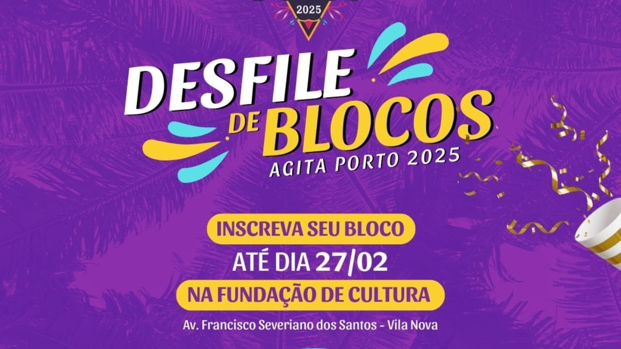 Governo de Porto Belo,Fundação Municipal de Cultura,Desfile de Blocos,Carnaval Agita Porto 2025,Blocos,Música,Animação