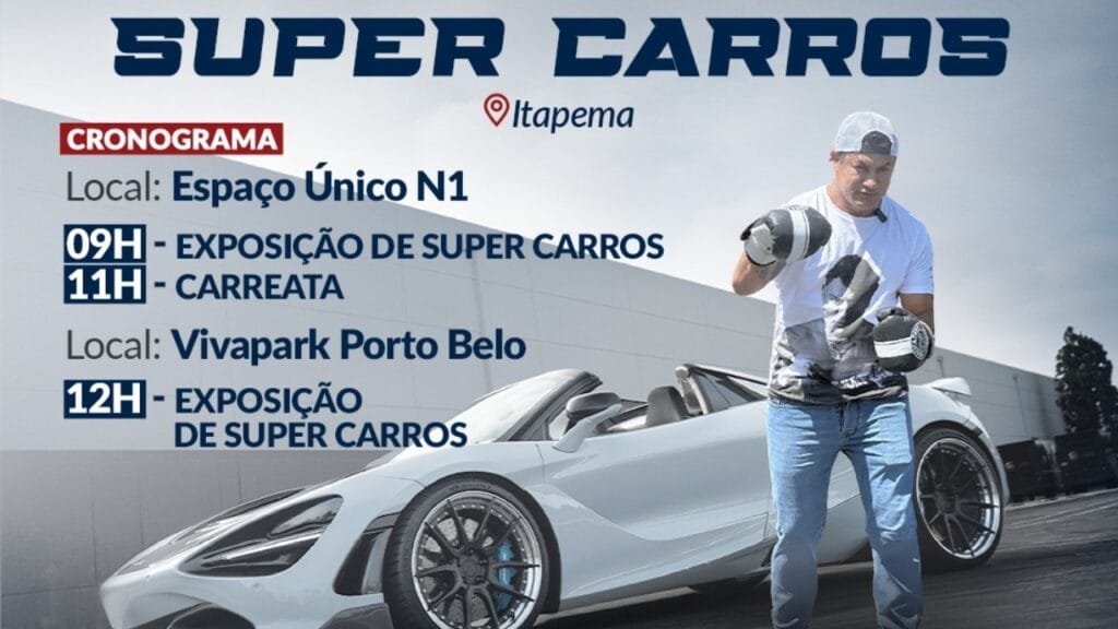 Itapema,exposição de supercarros,Ferrari,Lamborghini,Popó,turismo,Meia Praia,Porto Belo
