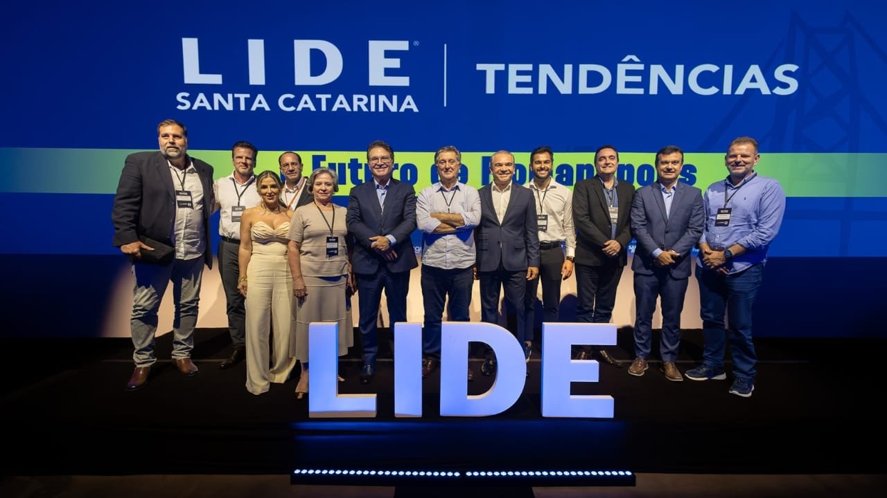 LIDE Tendências SC,Florianópolis,Marina Beira-Mar,Topázio Neto,inovação,sustentabilidade,tecnologia,saúde,turismo,ACATE,Capital Nacional das Startups,Federação Catarinense de Basketball,Clarke Energia,Vinicius Lummertz,Floripa Square