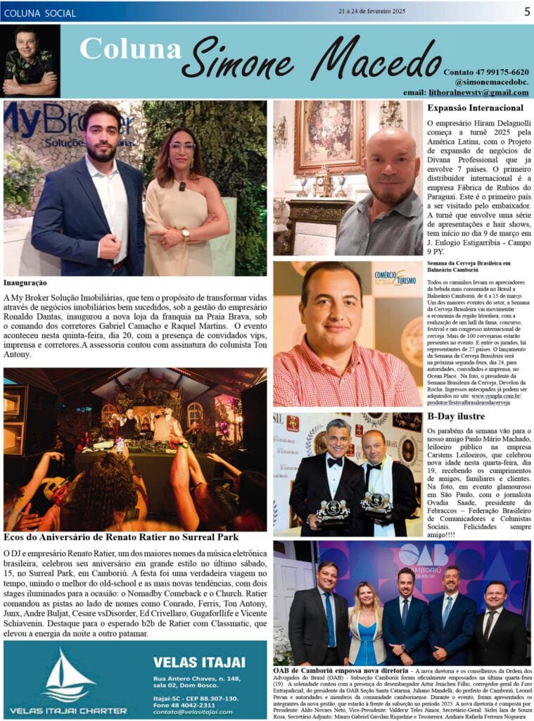 Coluna Social Simone Macedo - Jornal Diário DC - 21 de fevereiro de 2025