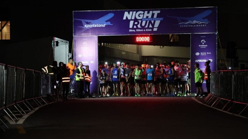 Night Run Floripa,melhor aeroporto Brasil,turismo esportivo Florianópolis