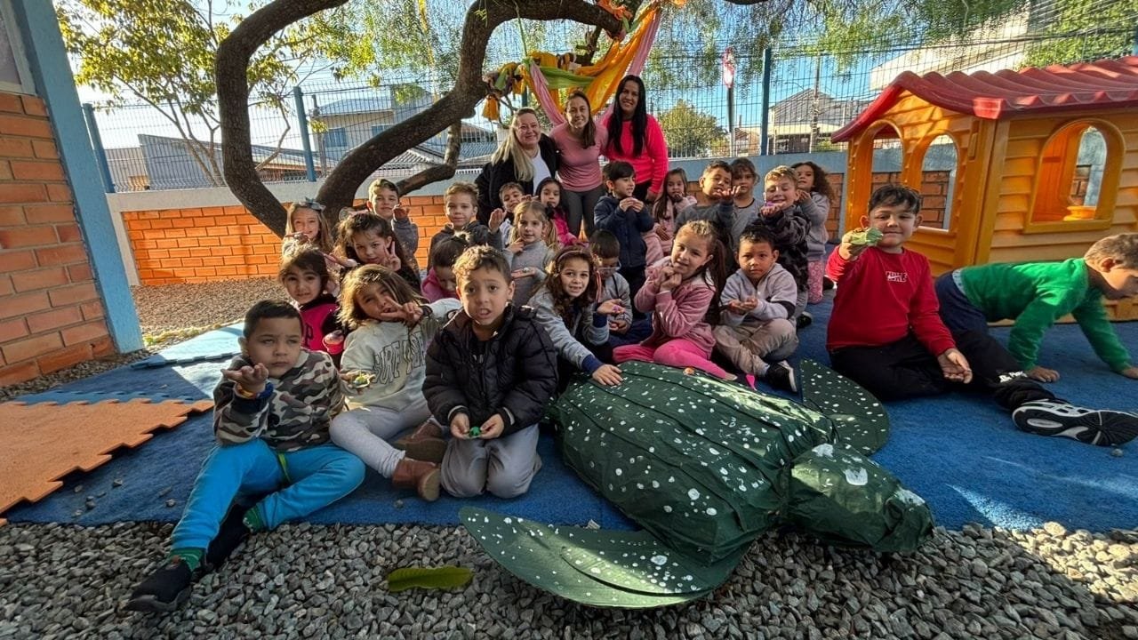 projeto tartarugas,NEI Balneário Camboriú,educação ambiental infantil,investigação pedagógica,tartaruga e poluição