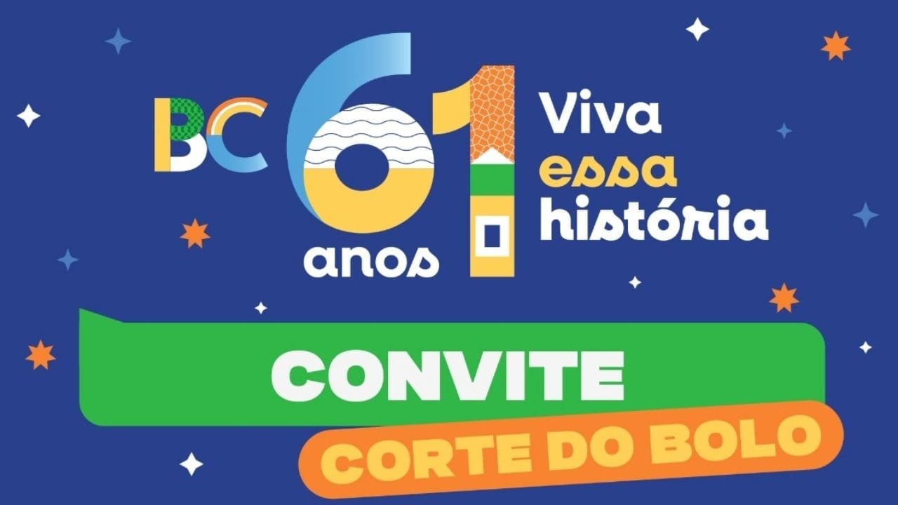 Balneário Camboriú 61 anos,corte do bolo BC,aniversário de Balneário Camboriú,Praça do Pescador,Casa da Família BC,evento gratuito BC