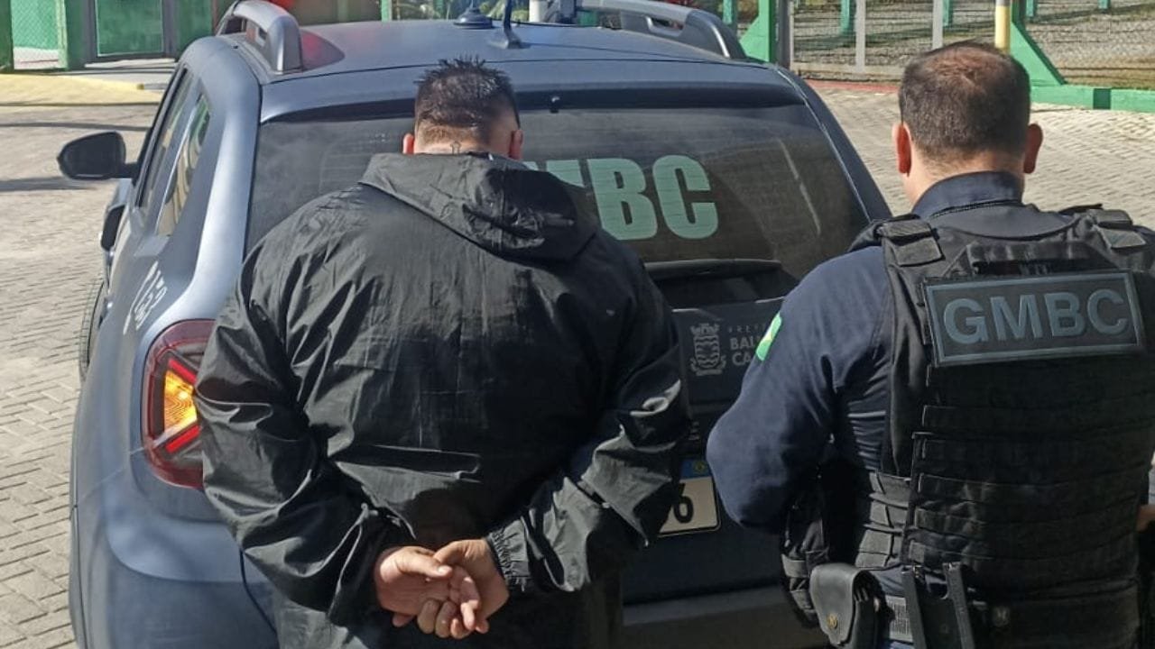 foragido preso BC,medida protetiva descumprida,Guarda Municipal,Lei Maria da Penha