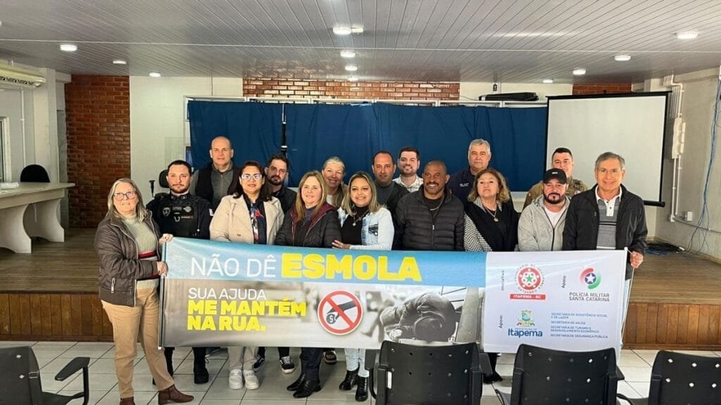 campanha Não dê esmola Itapema,atendimento pessoas em situação de rua,CONSEG Itapema,assistência social,segurança pública