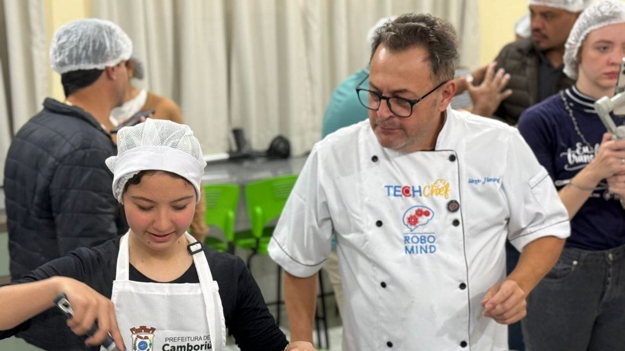 Tech Chef Camboriú,gastronomia na educação,ensino inovador,tecnologia educacional,aulas práticas de culinária