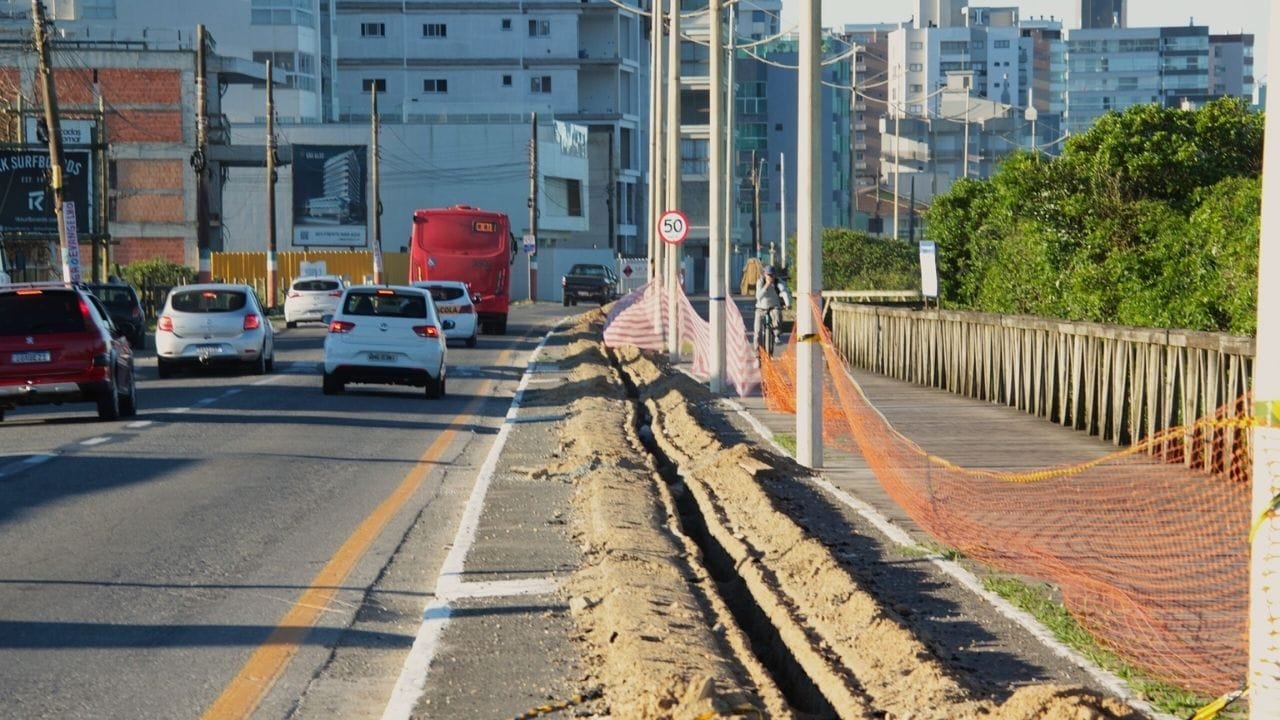 iluminação subterrânea Navegantes,modernização orla,Prefeitura de Navegantes