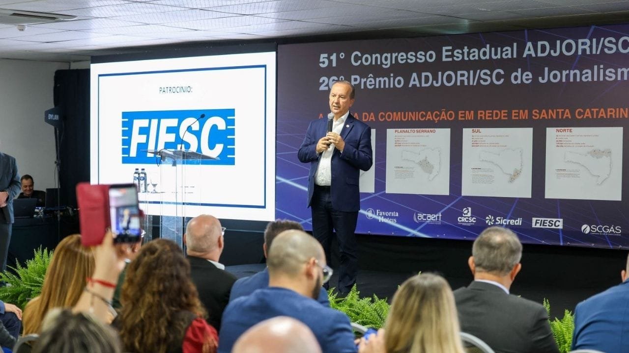 Congresso Adjori/SC,Jorginho Mello,jornalismo regional,Santa Catarina,mídia regional