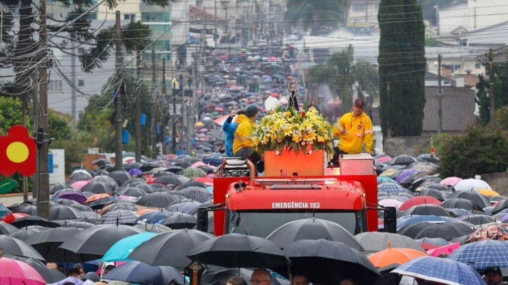 romaria Campos Novos,Nossa Senhora Aparecida SC,governador Jorginho Mello,turismo religioso SC,evento religioso Santa Catarina