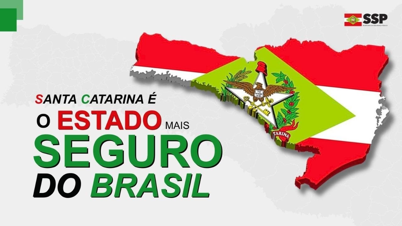 Santa Catarina estado mais seguro,Atlas da Violência,segurança em SC,cidades mais seguras