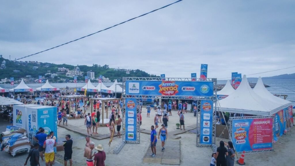 Arena Verão SuperKoch,verão em Itapema,programação gratuita Itapema,eventos de verão SC