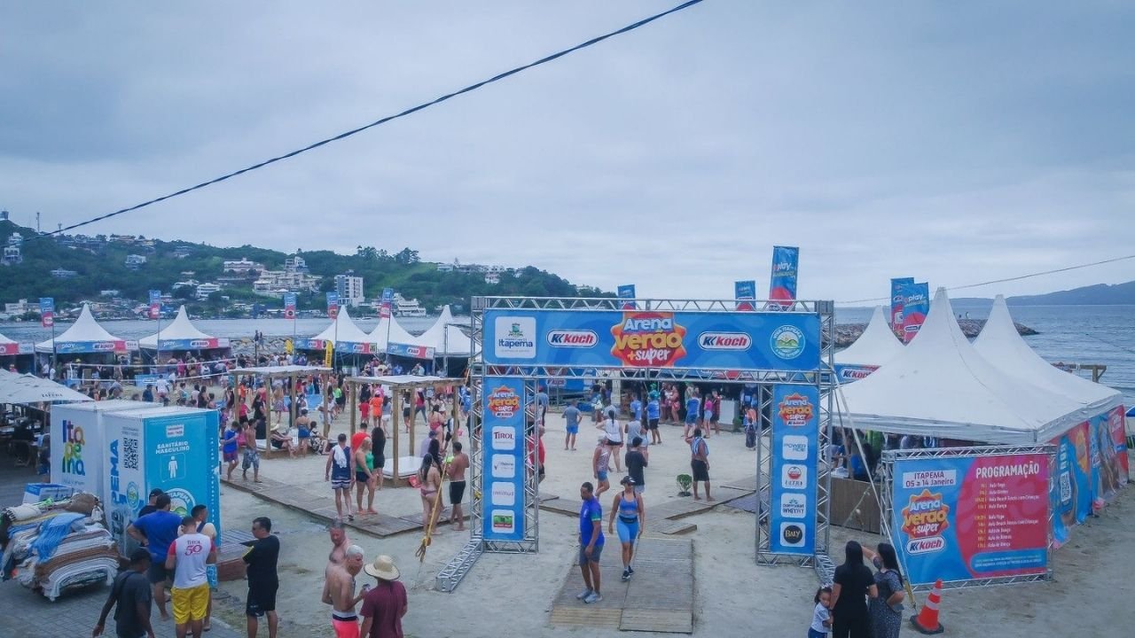Arena Verão SuperKoch,verão em Itapema,programação gratuita Itapema,eventos de verão SC