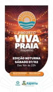 Viva Praia Itapema,edição noturna Viva Praia,Orla Central Itapema,eventos em Itapema,turismo em Itapema,verão em Itapema,feira ao ar livre Itapema,lazer na orla de Itapema,programação de verão Itapema,comércio local Itapema,gastronomia Itapema,eventos turísticos SC,turismo Santa Catarina,atrações de verão Itapema,Prefeitura de Itapema turismo